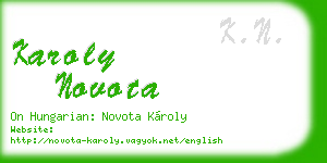 karoly novota business card