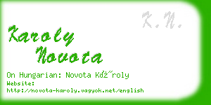 karoly novota business card